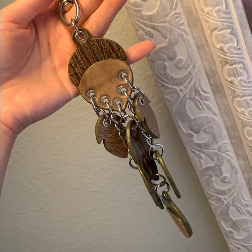 Acorn and Leaves Bag Charm